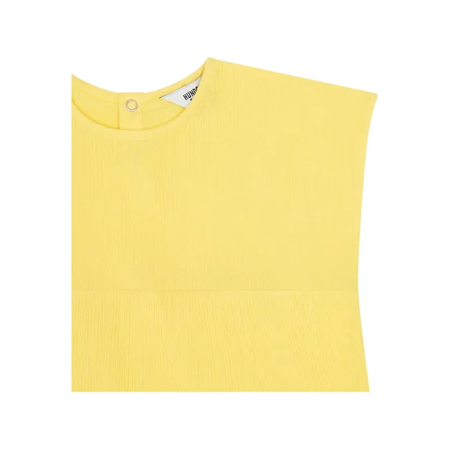Organic Cotton Gauze Top | Pale yellow