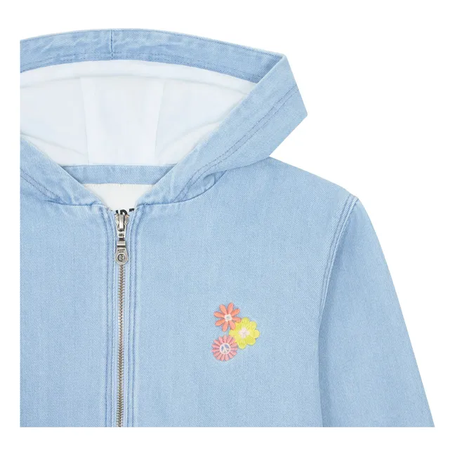 Jean Zip Jacket | Pale blue