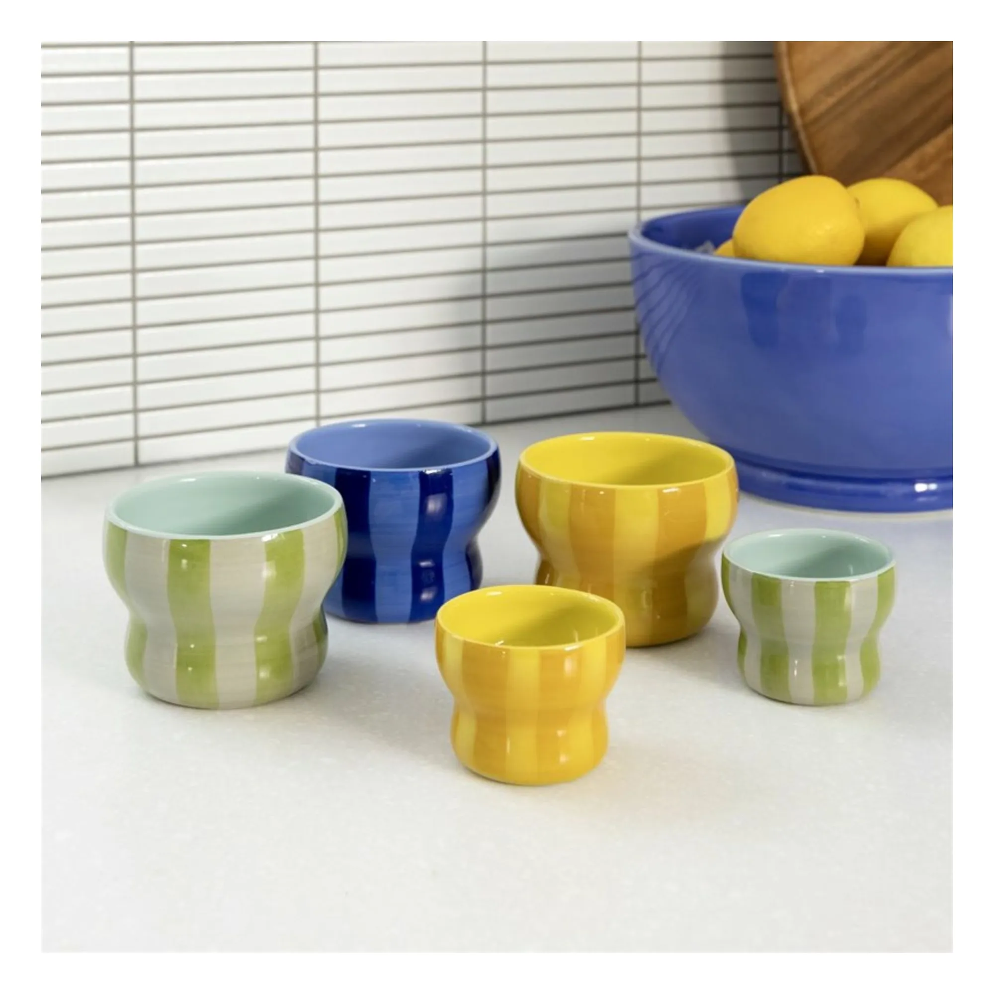 Tasses Circus - Set de 2 | Jaune- Image produit n°3