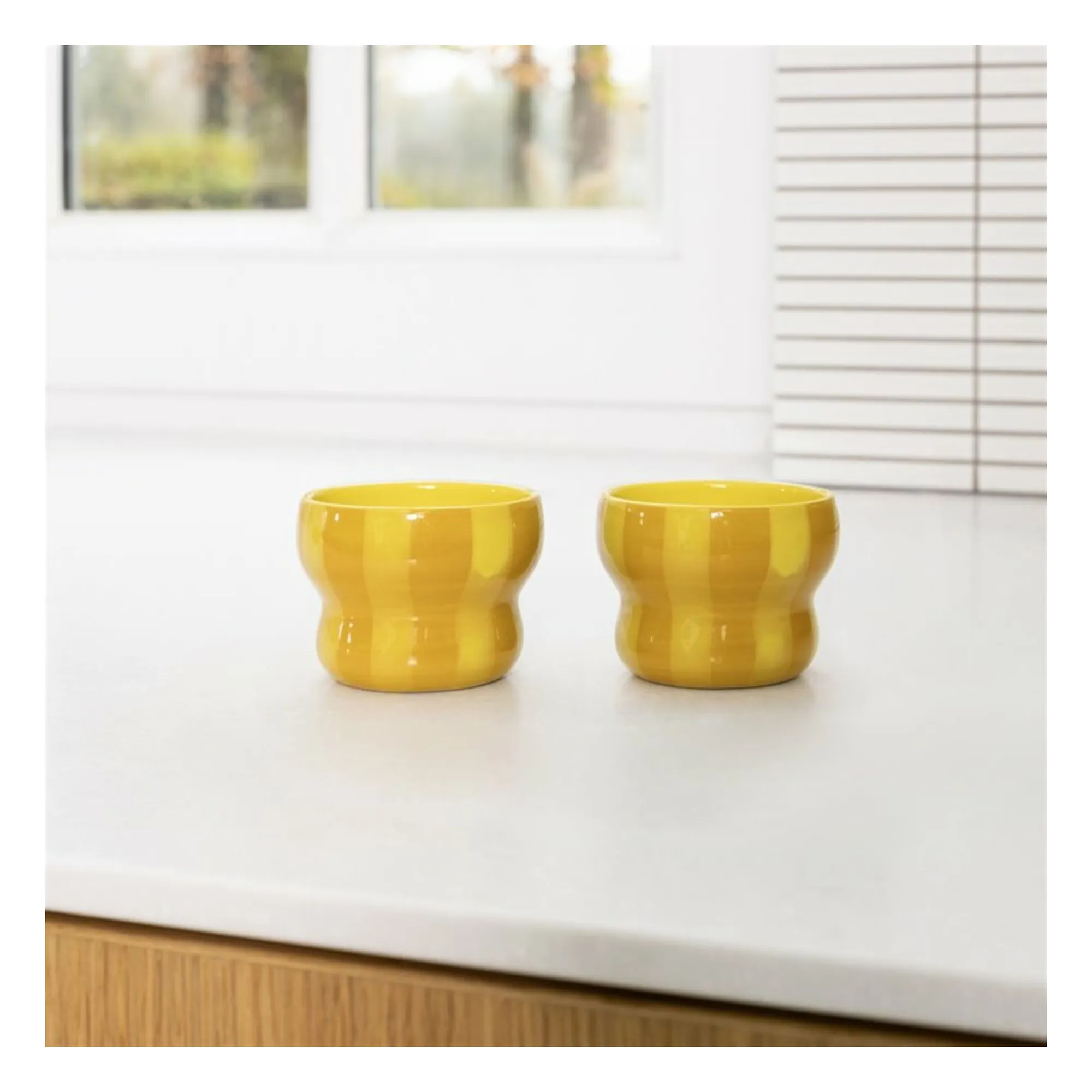 Tasses Circus - Set de 2 | Jaune- Image produit n°1