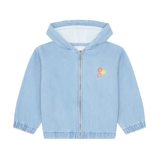 Jean Zip Jacket | Pale blue