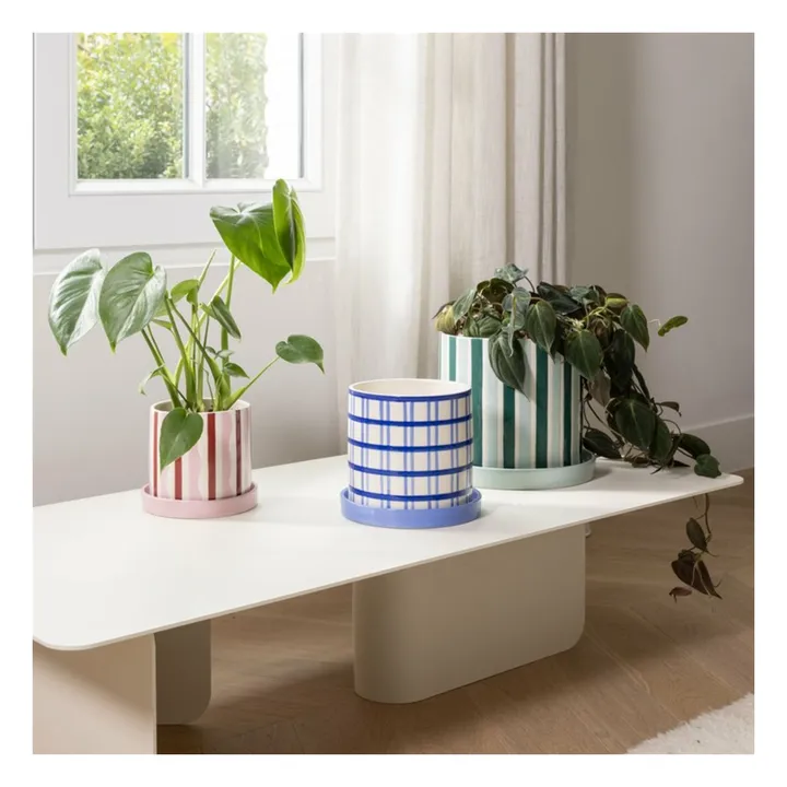 Clash Stripe planter | Green- Product image n°2