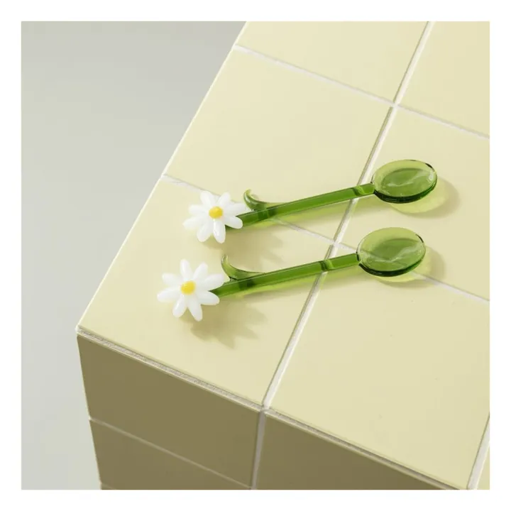 Cuillères Flora - Set de 2 | Blanc- Image produit n°1