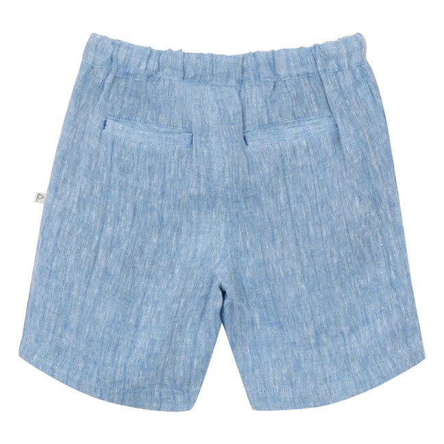 Pantalones cortos de lino Fiorenzo | Azul