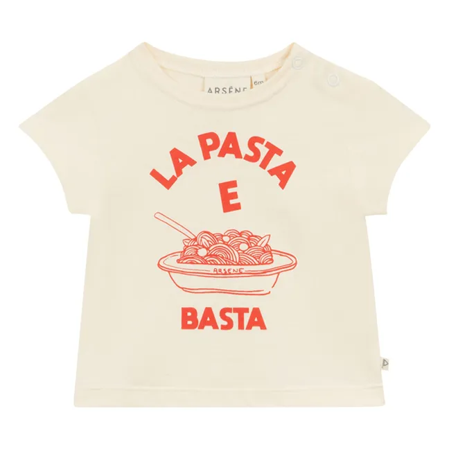 Camiseta de algodón ecológico Pasta e Basta | Crudo