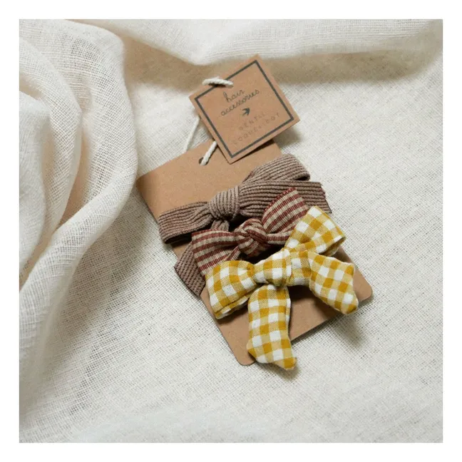 Barrettes Vichy - Set de 3