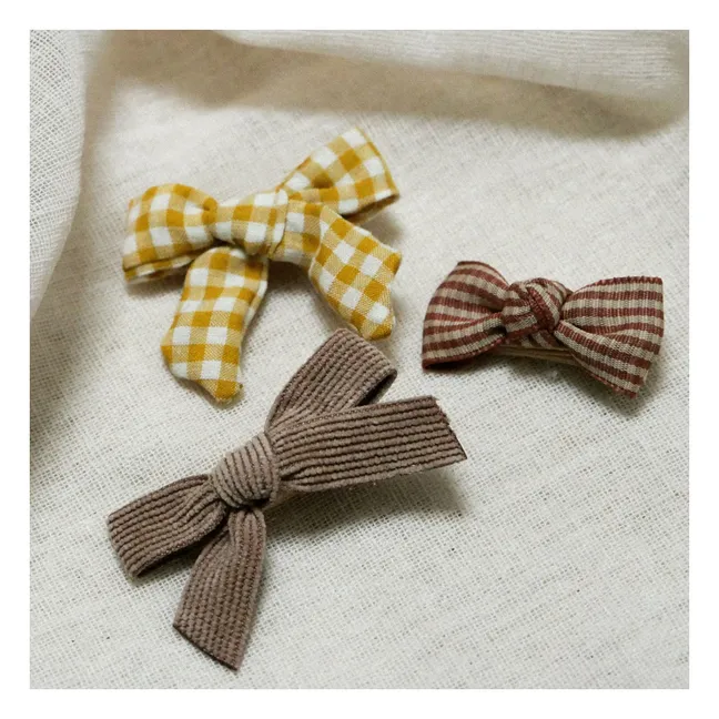 Barrettes Vichy - Set de 3
