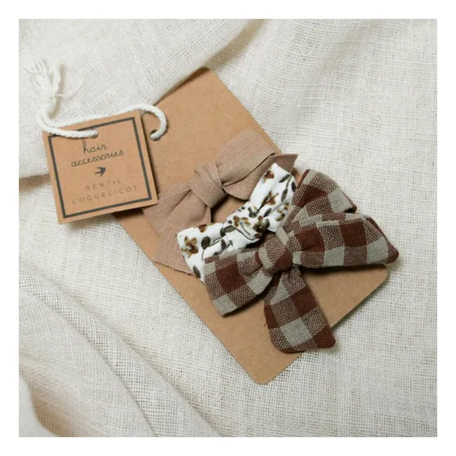 Barrettes Caramel - Set de 3