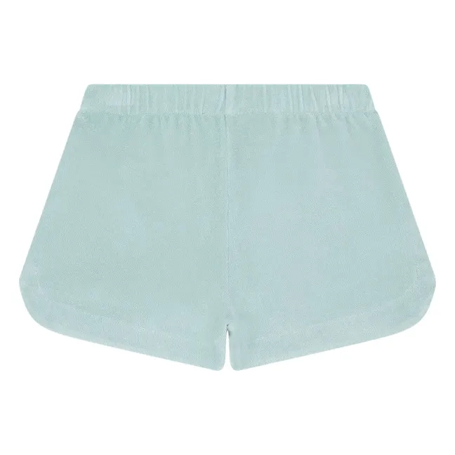 Pantalones cortos de rizo ecológico | Verde agua