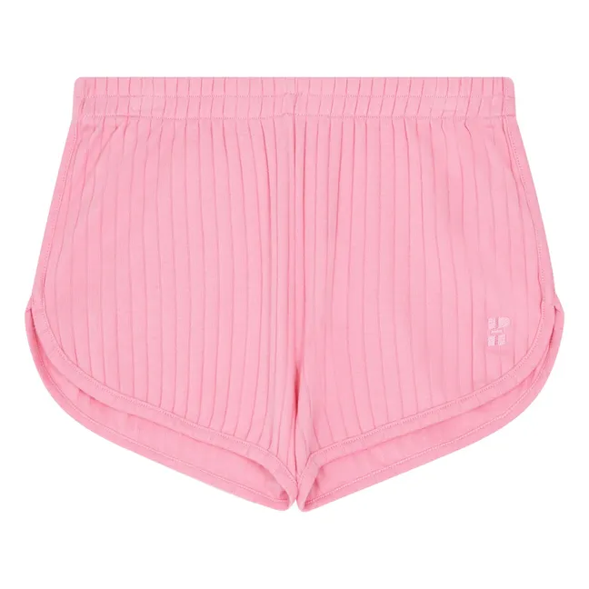 Pantalones cortos de algodón ecológico RIB | Rosa