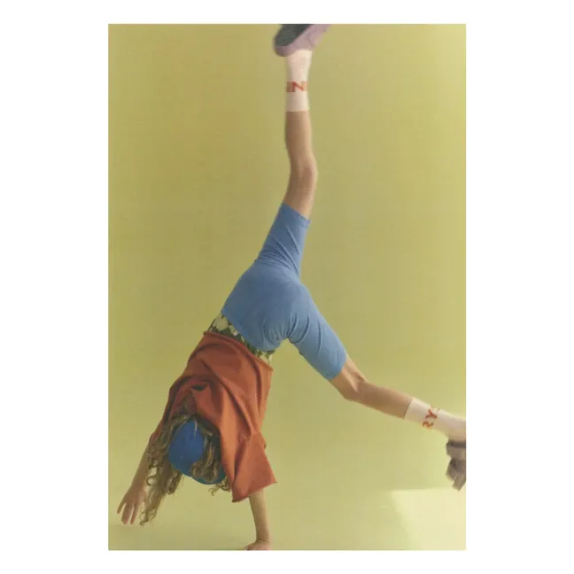 Bermudas de algodón orgánico con logotipo | Azul