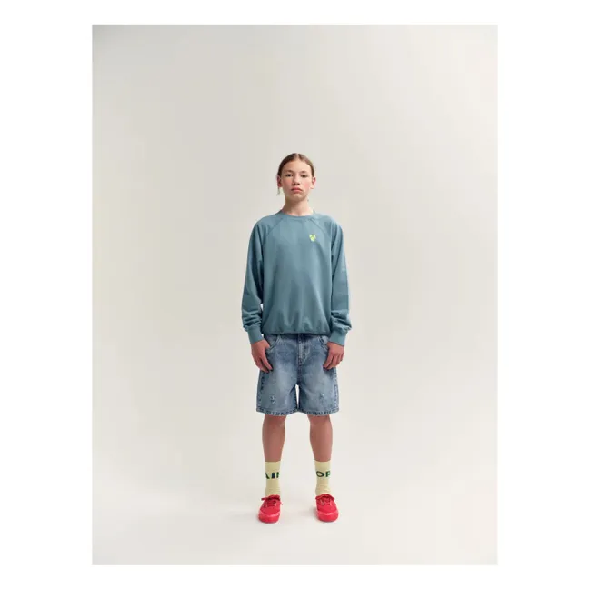 Sweat Raglan Coton Bio | Vert canard