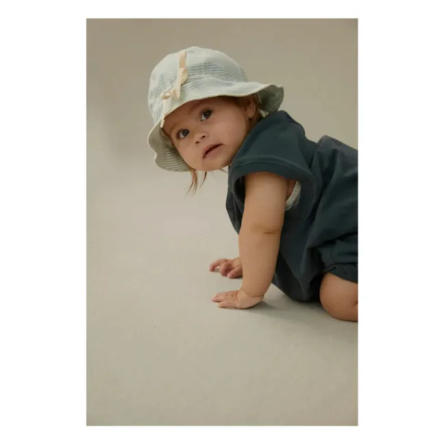 Playsuit in cotone biologico  | Blu