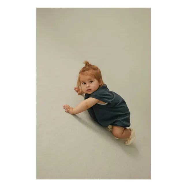 Playsuit in cotone biologico  | Blu