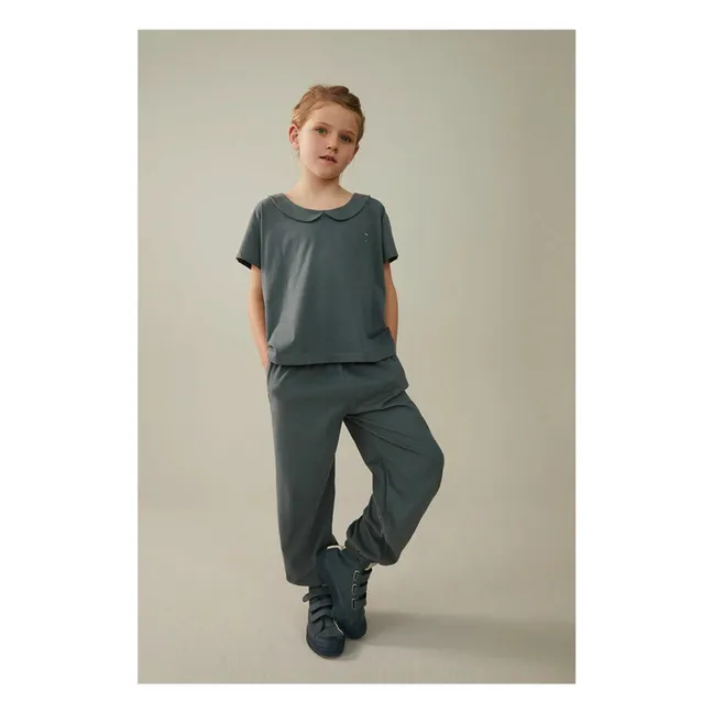 Jogger in jersey di cotone biologico  | Blu