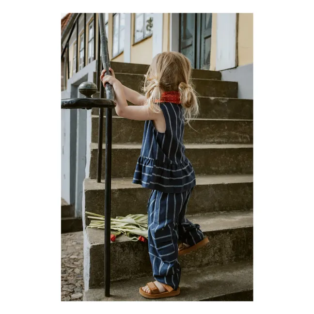 Pantalón cargo de lino Vira | Azul Marino