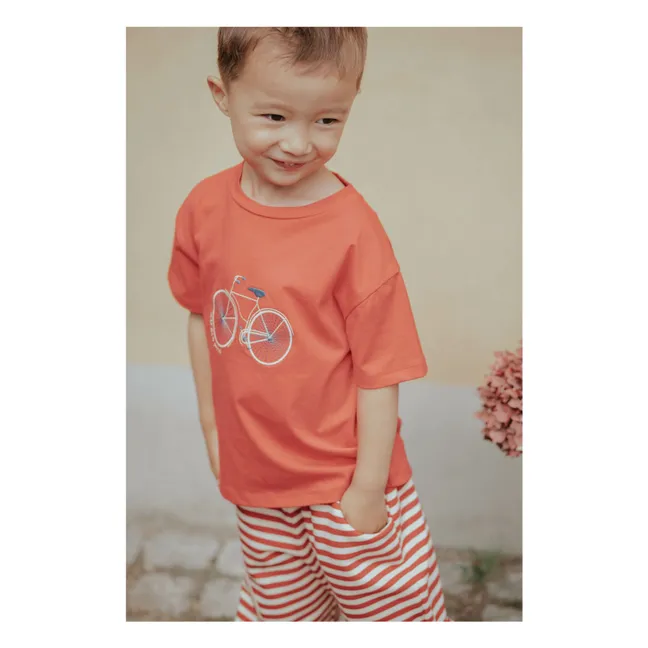 Maglietta in cotone organico Sommer Bike | Rosso