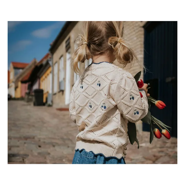 Gilet Volants Mela Coton Bio | Ecru