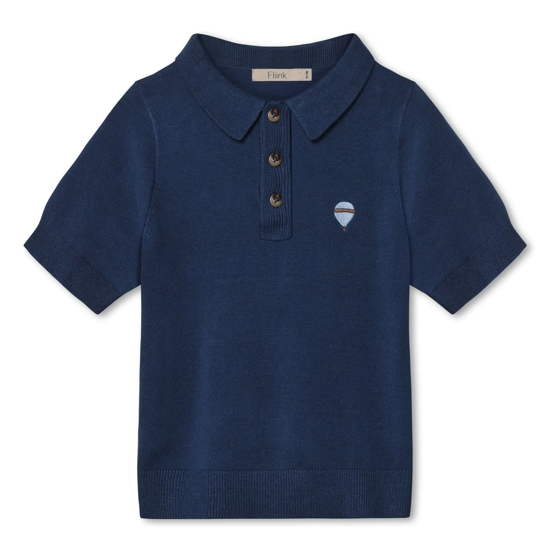 Polo Favo Fibres Recyclées | Bleu marine- Image produit n°0