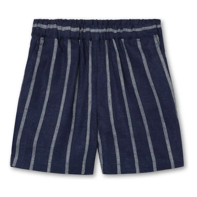 Pantalones cortos de lino Vira | Azul Marino