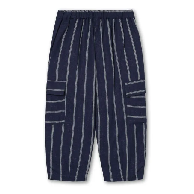 Pantalón cargo de lino Vira | Azul Marino
