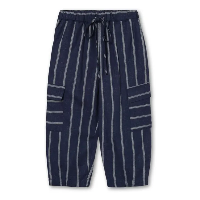 Pantalón cargo de lino Vira | Azul Marino