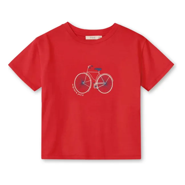 Maglietta in cotone organico Sommer Bike | Rosso