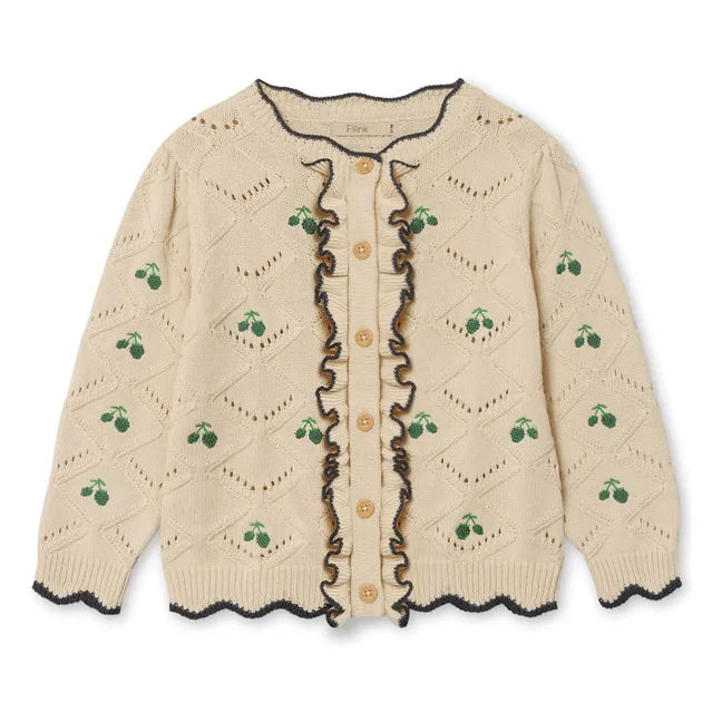 Gilet Volants Mela Coton Bio | Ecru