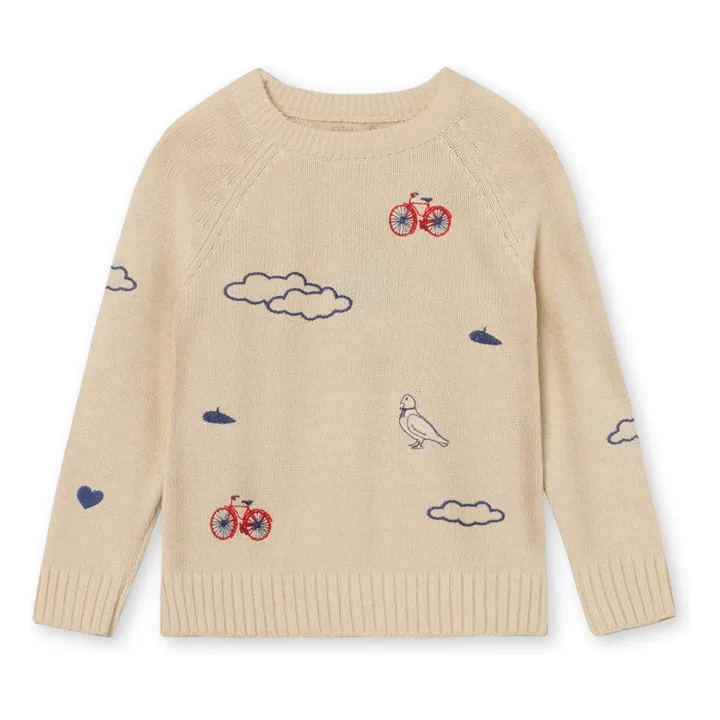 Magic Icon organic cotton sweater | Ecru- Product image n°0