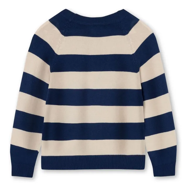 Pull Favo Fibres Recyclées | Bleu marine