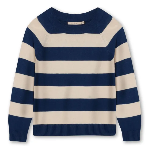Pull Favo Fibres Recyclées | Bleu marine