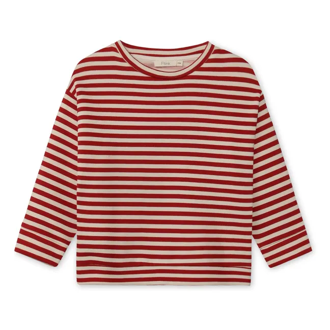 Sweat Rayures Alvin Coton Bio | Rouge