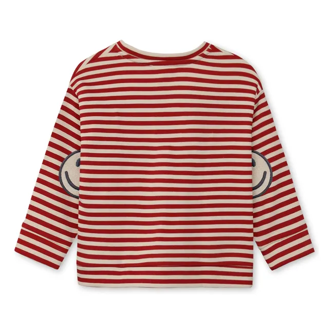 Alvin Stripe Sweat Algodón orgánico | Rojo