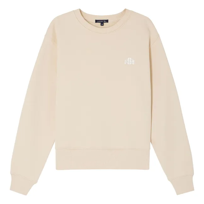 Sweatshirt Donatien Bio-Baumwolle | Cremefarben