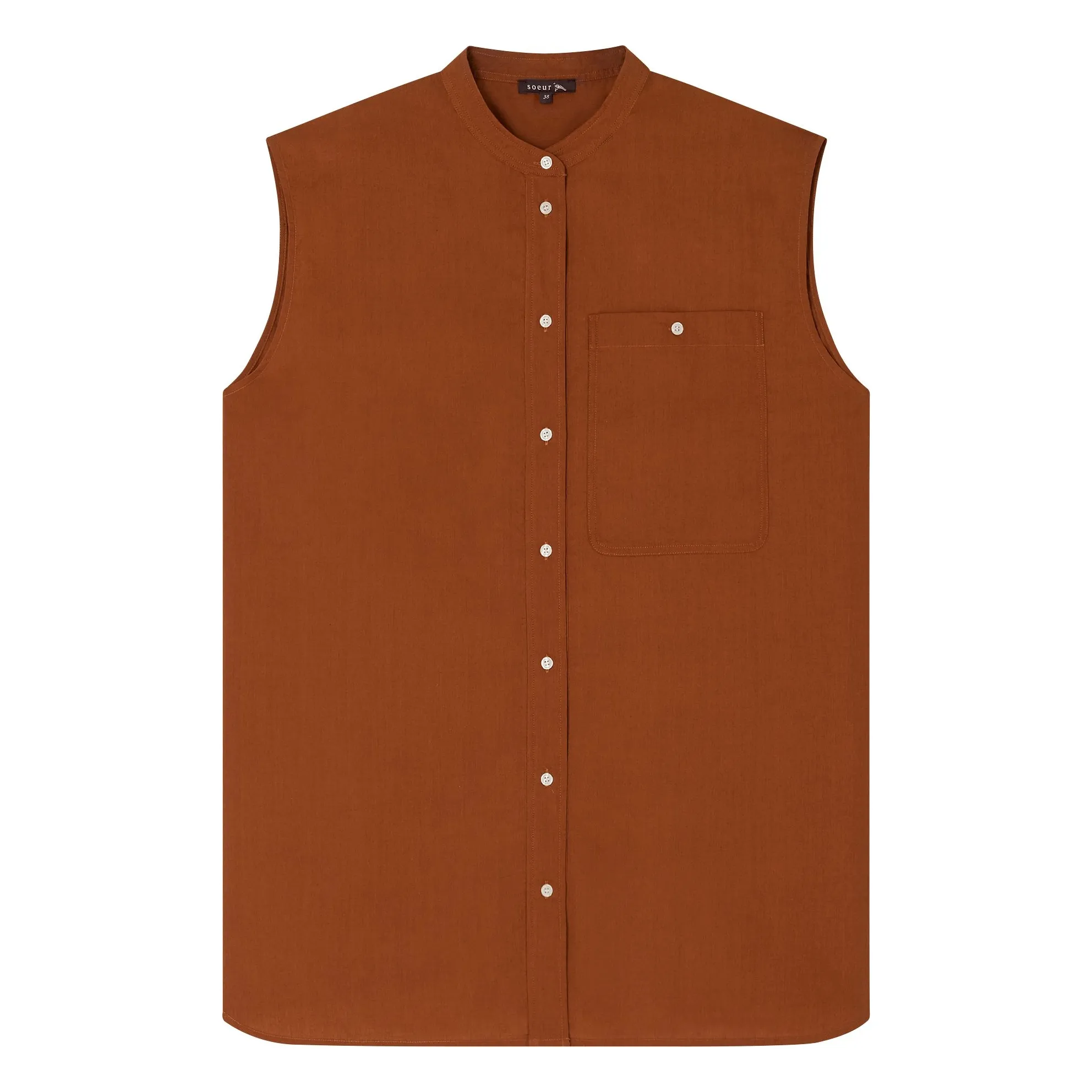 Soeur Terracotta Colette Organic Cotton Shirt
