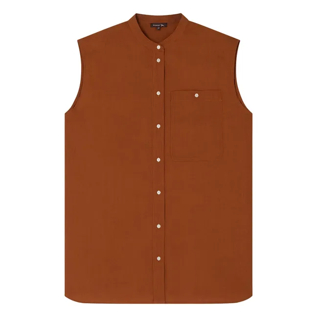 Camicia in cotone biologico Colette | Terracotta