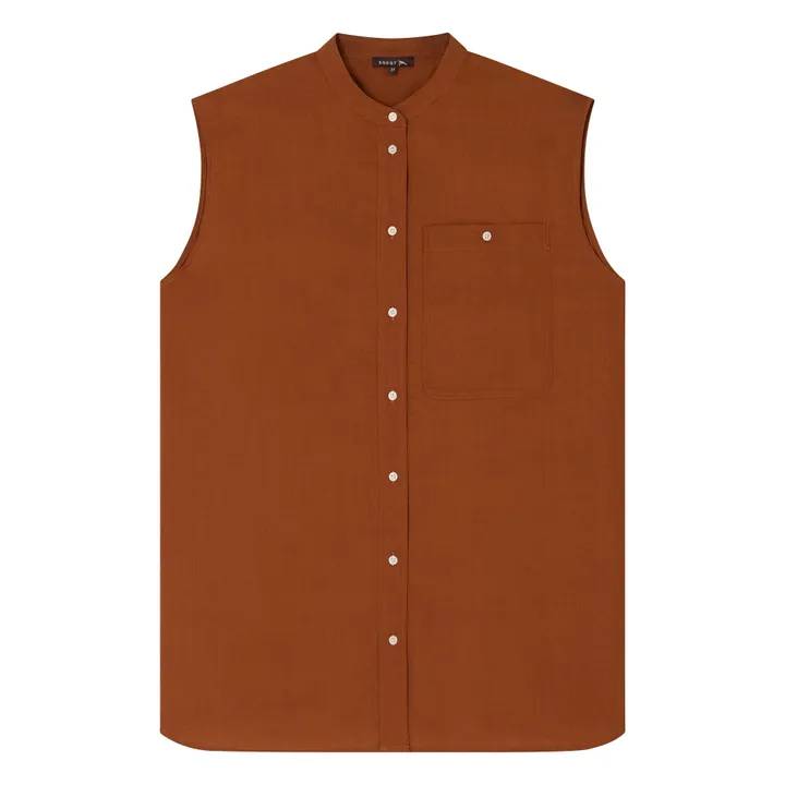Chemise Colette Coton Bio | Terracotta- Image produit n°0
