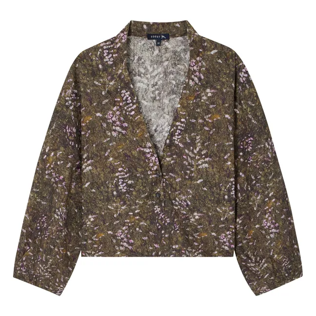 Etéocle Organic Cotton Blouse | Khaki