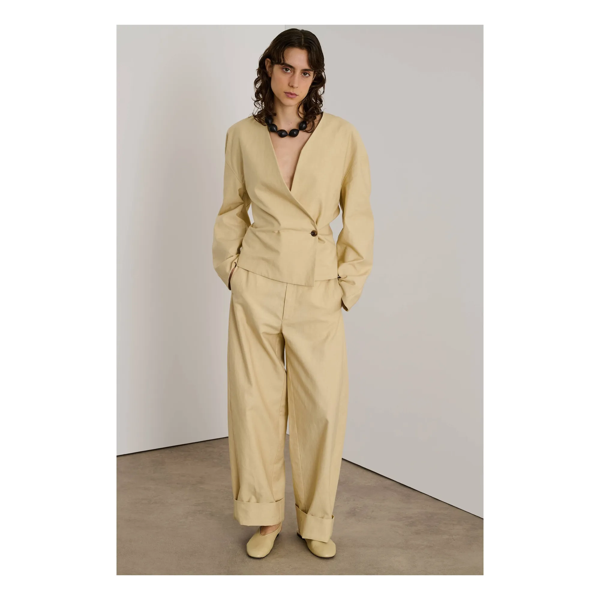 Soeur Ecru Dilly Cotton And Linen Jacket