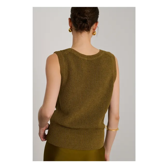 Ärmelloser Pullover Danny aus Bio-Baumwolle | Bronze