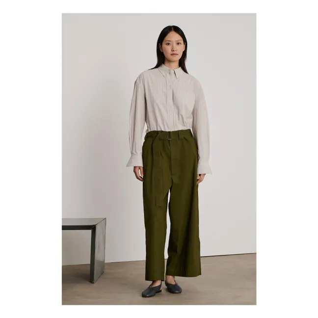 Pantalones Dublín de algodón orgánico | Verde Kaki
