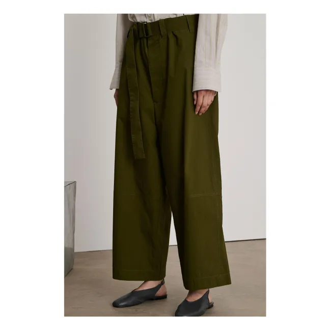 Pantalones Dublín de algodón orgánico | Verde Kaki