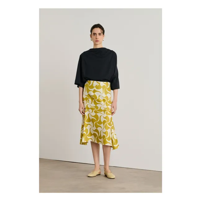 Denmark Silk skirt | Yellow