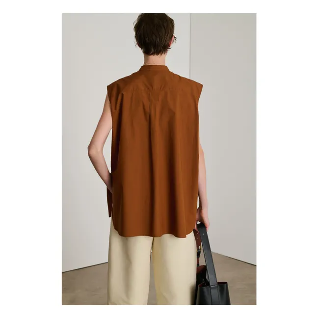 Camicia in cotone biologico Colette | Terracotta