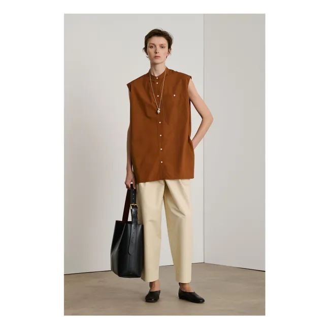 Camicia in cotone biologico Colette | Terracotta