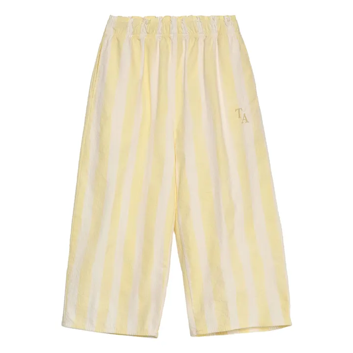 Pantalon Rayures | Jaune pâle- Image produit n°0
