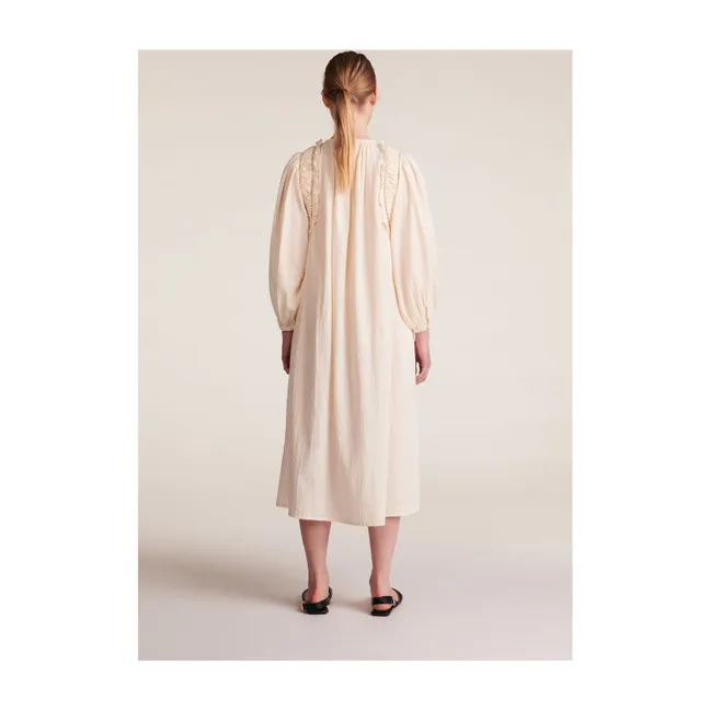 Vestido Dolores Dobby Stripes | Blanco