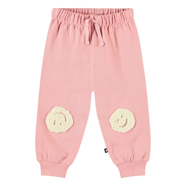 Ensemble Sweat et Jogger Smiley Coton Bio | Rose