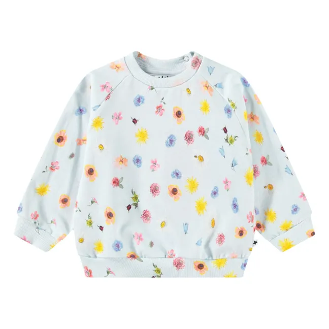 Organic Cotton Flower Sweat and Jogger Set | Pale blue