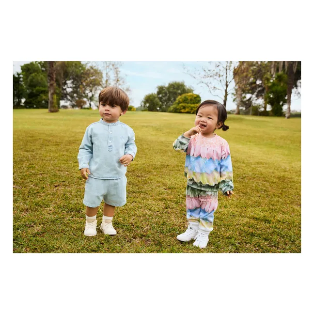 Organic cotton sweatshirt and jogger set | Pink